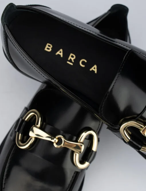 Mocassini tacco 2cm pelle nero