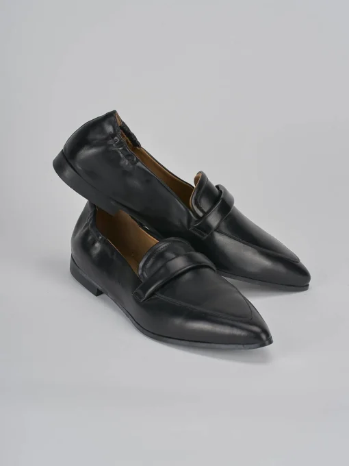 Mocassini tacco 1cm pelle nero