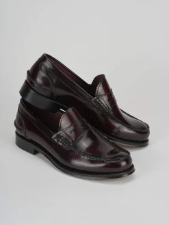 Mocassini tacco 2cm pelle bordo'