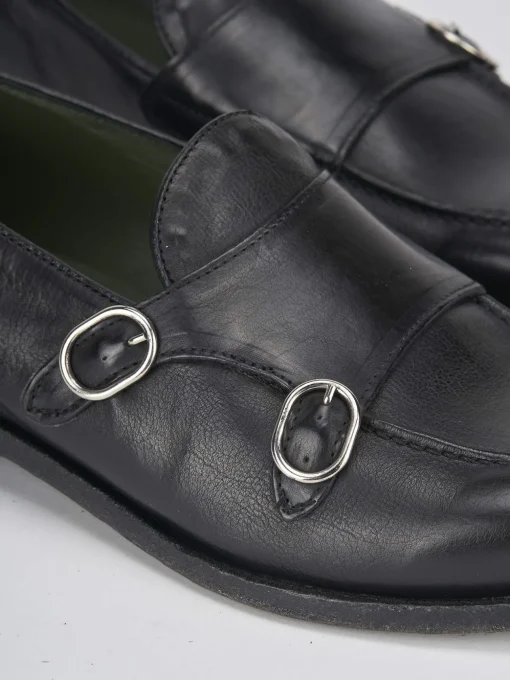 Mocassini tacco 1cm pelle nero