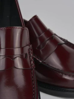 Mocassini tacco 2cm pelle bordo'