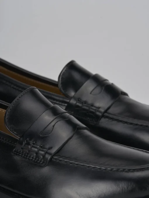 Mocassini tacco 2cm pelle nero