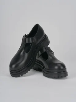 Mocassini tacco 3cm pelle nero