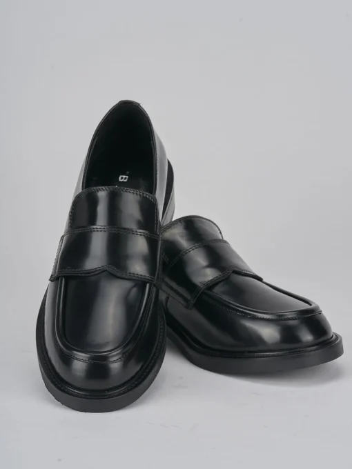 Mocassini tacco 2cm pelle nero