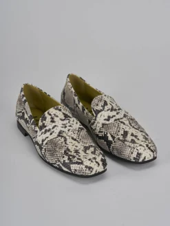Mocassini tacco 1cm pelle multicolor