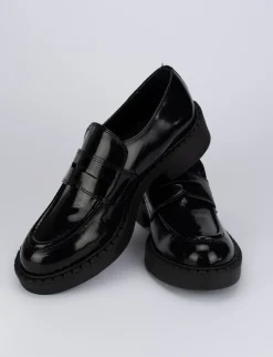 Mocassini tacco 2cm pelle nero