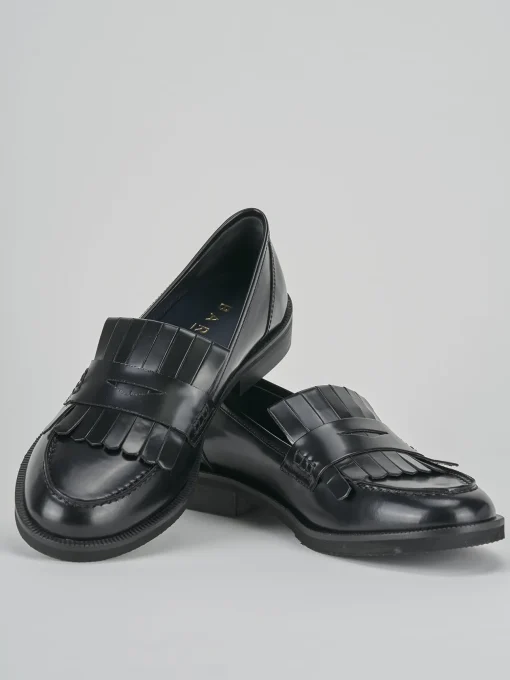 Mocassini tacco 2cm pelle nero