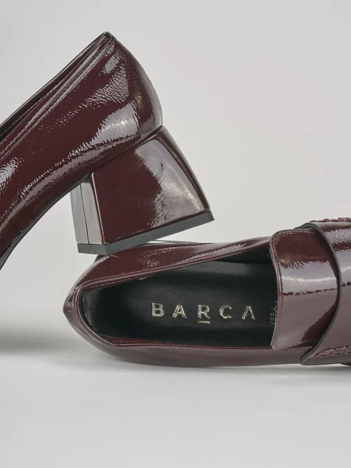 Mocassini tacco 4cm pelle bordo'