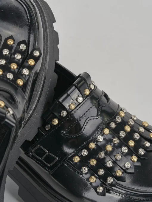 Mocassini tacco 2cm pelle nero
