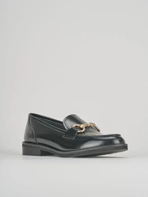 Mocassini tacco 2cm pelle nero