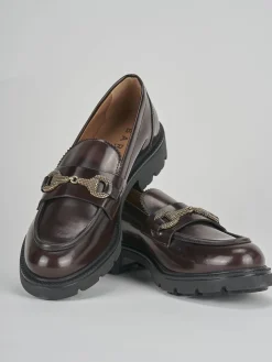 Mocassini tacco 2cm pelle testa