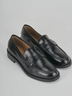 Mocassini tacco 1cm pelle nero