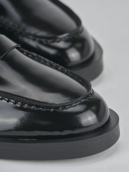 Mocassini tacco 1cm pelle nero