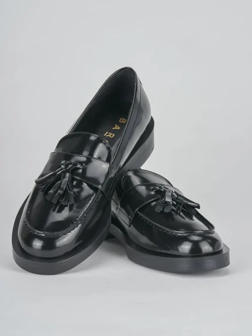 Mocassini tacco 2cm pelle nero