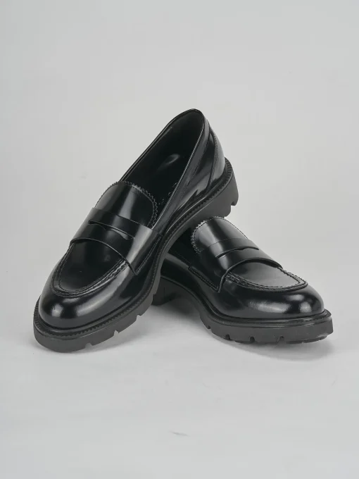 Mocassini tacco 2cm pelle nero