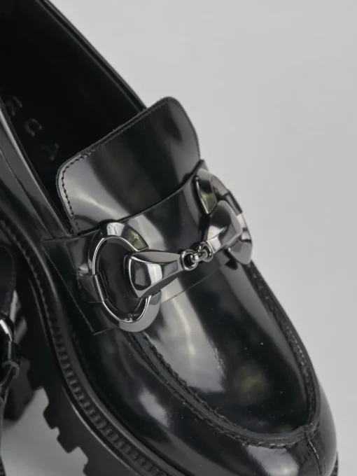 Mocassini tacco 3cm pelle nero