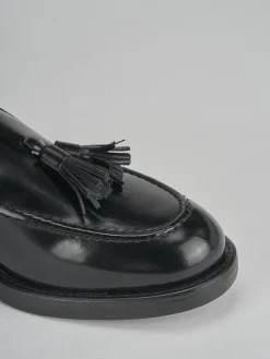 Mocassini tacco 2cm pelle nero