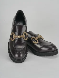 Mocassini tacco 2cm pelle bordo'