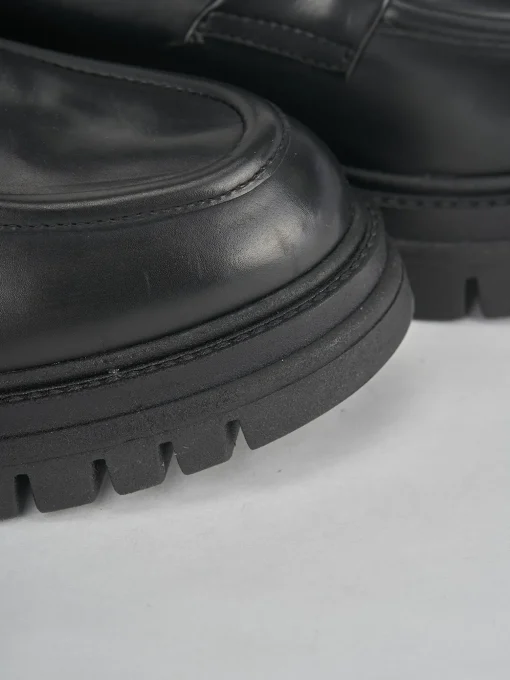 Mocassini tacco 2cm pelle nero