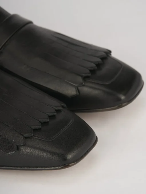 Mocassini tacco 1cm pelle nero