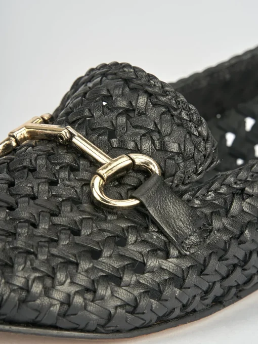 Mocassini tacco 1cm pelle nero