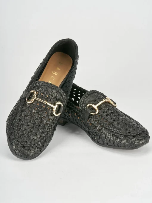 Mocassini tacco 1cm pelle nero