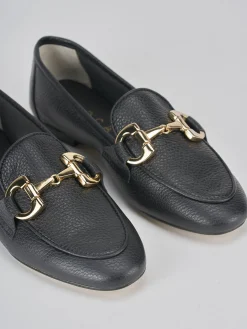Mocassini tacco 1cm pelle nero
