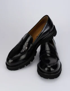 Mocassini tacco 1cm pelle nero