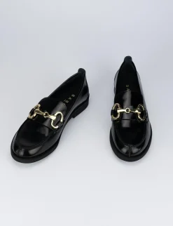 Mocassini tacco 2cm pelle nero