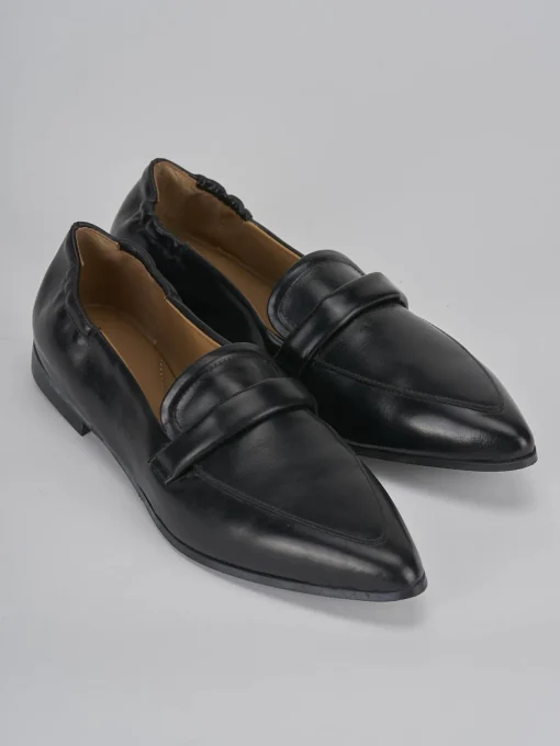 Mocassini tacco 1cm pelle nero