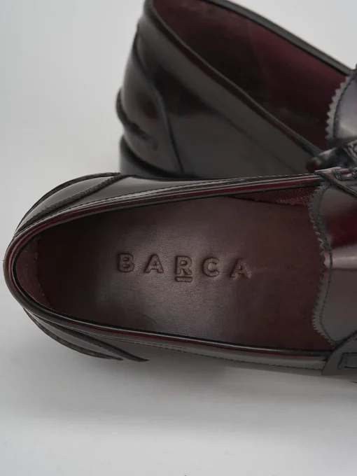 Mocassini tacco 2cm pelle bordo'
