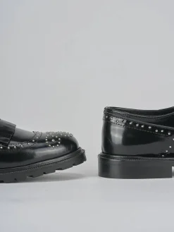Mocassini tacco 2cm pelle nero