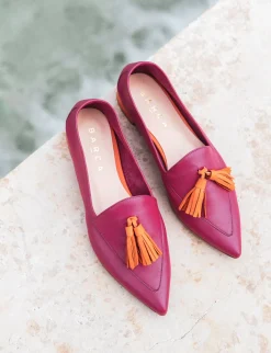 Mocassini tacco 1cm pelle rosa