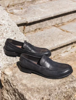 Mocassini tacco 1cm pelle nero