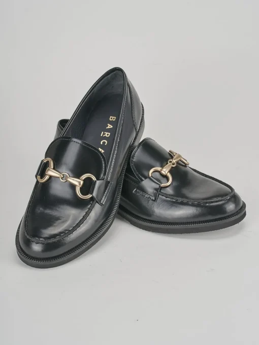 Mocassini tacco 2cm pelle nero