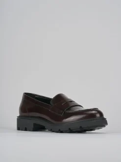 Mocassini tacco 2cm pelle testa