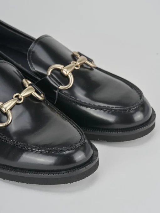 Mocassini tacco 2cm pelle nero