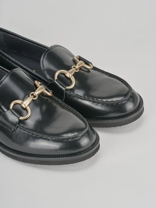 Mocassini tacco 2cm pelle nero