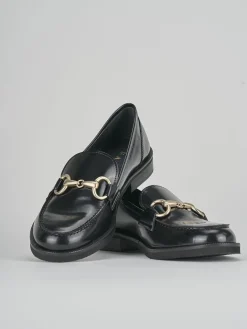 Mocassini tacco 2cm pelle nero