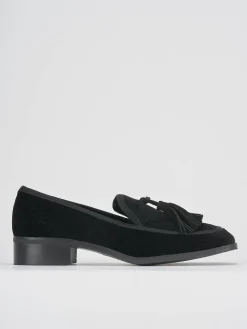 Mocassini tacco 2cm velluto nero