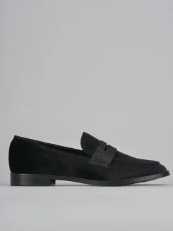 Mocassini tacco 2cm velluto nero