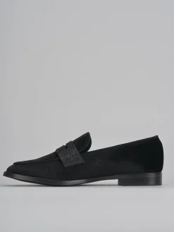 Mocassini tacco 2cm velluto nero