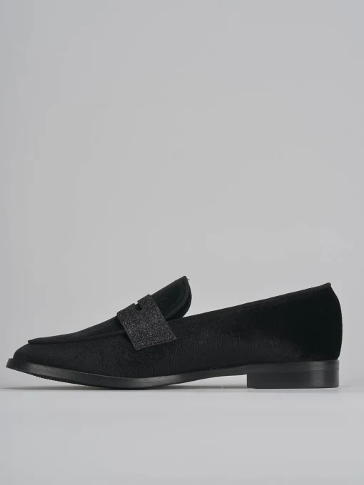 Mocassini tacco 2cm velluto nero