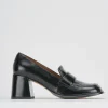 Mocassini tacco 8cm vernice nero