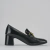 Mocassini tacco 5cm vernice nero