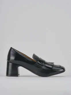 Mocassini tacco 5cm vernice nero