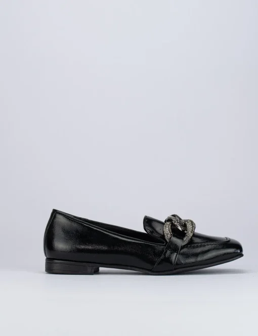 Mocassini tacco 1cm vernice nero