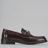 Mocassini tacco 2cm vernice bordo'
