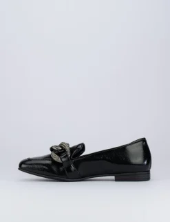 Mocassini tacco 1cm vernice nero