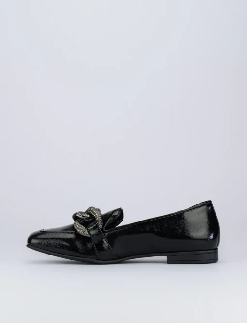 Mocassini tacco 1cm vernice nero